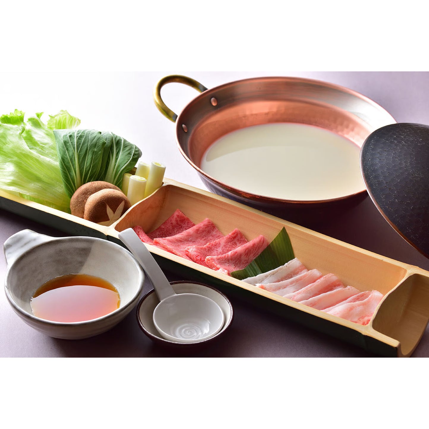 那須三元豚の豆乳しゃぶしゃぶセット (2人前)